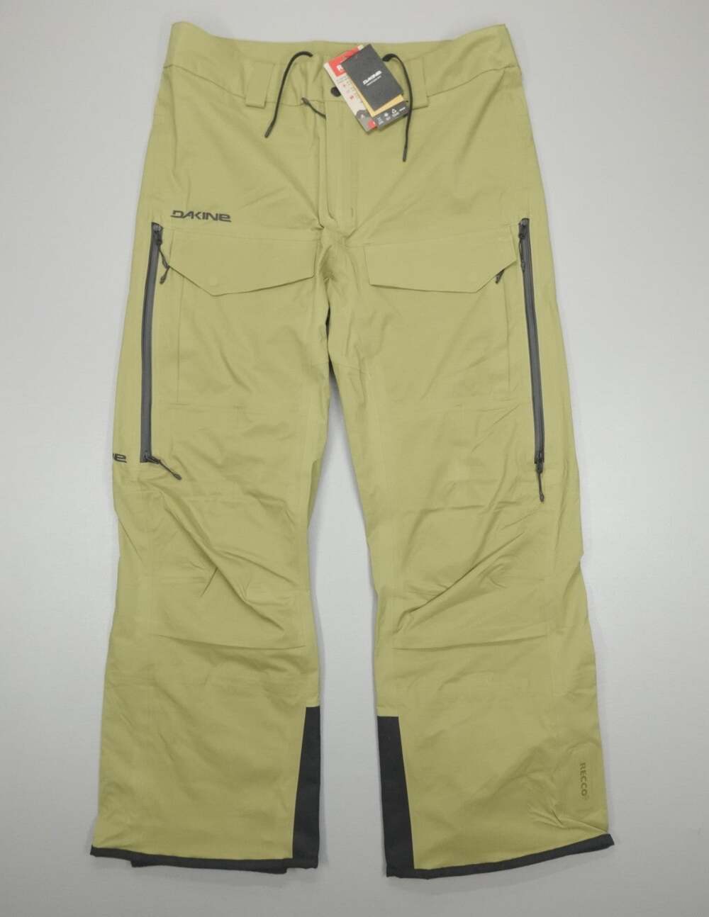 DAKINE Sender Stretch 3L Pant Men’s Size L Green Recco 20k Stretch Drawstrings